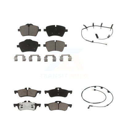 Ceramic Disc Brake Pads And Wear Sensor Front Rear Kit For 2006 Mini Cooper 1.6L