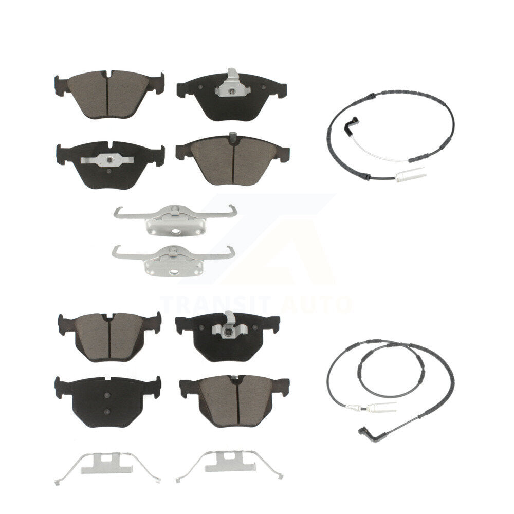 Ceramic Brake Pads Wear Sensor Front Rear Kit For 2009-2010 BMW 335i xDrive 3.0L