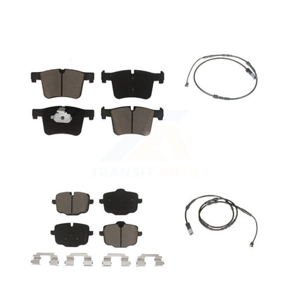 Ceramic Disc Brake Pad And Wear Sensor Front Rear Kit For 2012 BMW X3 From 10 11