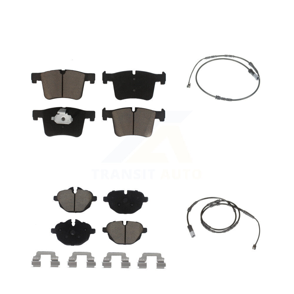 Ceramic Disc Brake Pads And Wear Sensors Front Rear Kit For BMW X3 X4