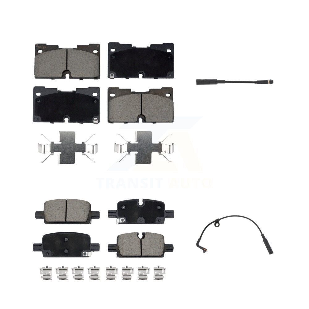 Ceramic Brake Pad Wear Sensor Front Rear Kit For GMC Chevrolet Silverado 1500 XL