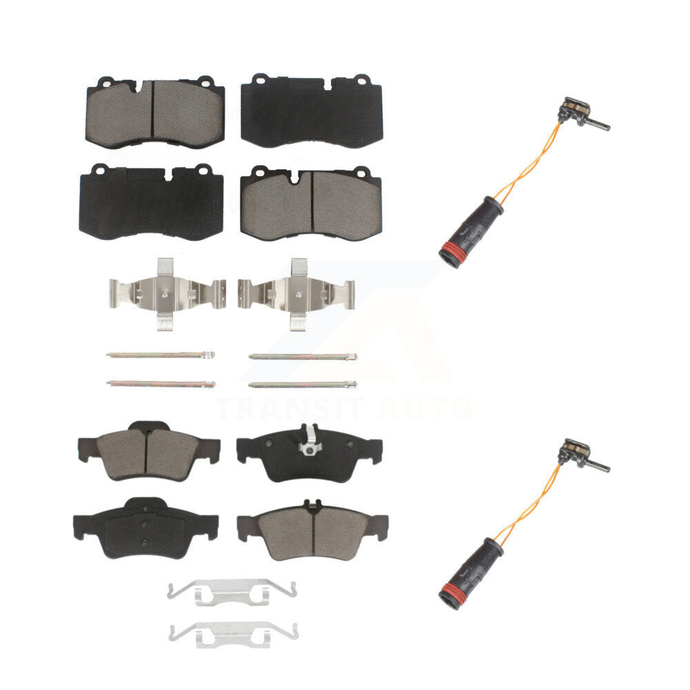 Ceramic Brake Pads Wear Sensor Front Rear Kit For 07-08 Mercedes-Benz SL550 5.5L