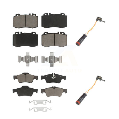 Ceramic Brake Pads Wear Sensor Front Rear Kit For Mercedes-Benz E350 SL500 SL550