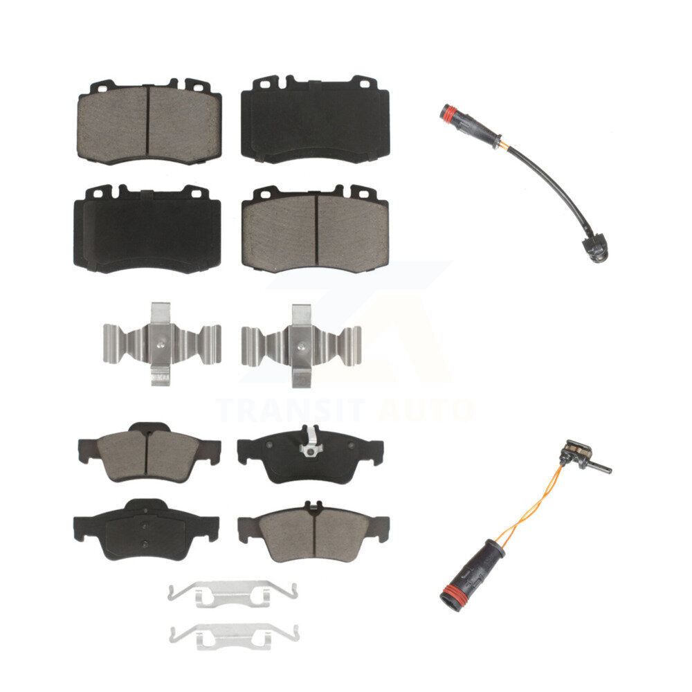 Ceramic Brake Pads Wear Sensor Front Rear Kit For 03-06 Mercedes-Benz SL500 5.0L