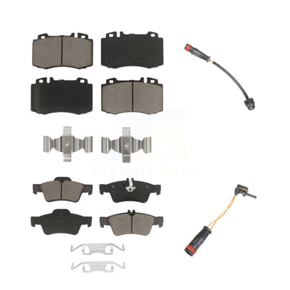 Ceramic Brake Pads Wear Sensor Front Rear Kit For 03-06 Mercedes-Benz SL500 5.0L