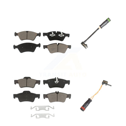 Ceramic Disc Brake Pads And Wear Sensors Front Rear Kit For Mercedes-Benz E550