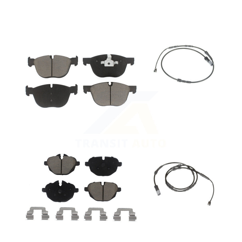 Ceramic Disc Brake Pads And Wear Sensor Front Rear Kit For 2016-2018 BMW X4 M40i