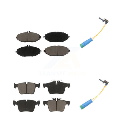 Ceramic Disc Brake Pads And Wear Sensors Front Rear Kit For Mercedes-Benz C300