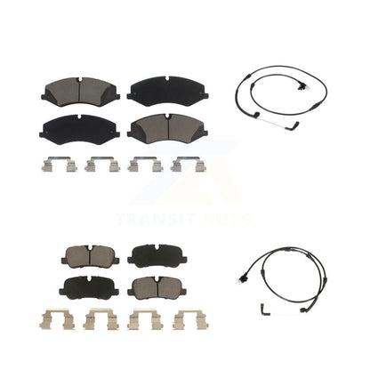 Ceramic Disc Brake Pad And Wear Sensor Front Rear Kit For Land Rover Range Sport