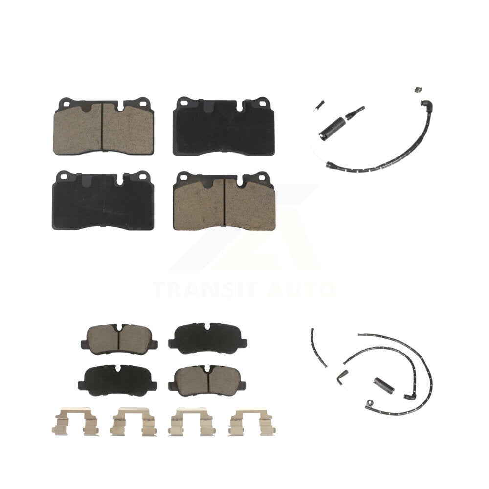 Ceramic Disc Brake Pads And Wear Sensors Front Rear Kit For Land Rover Range