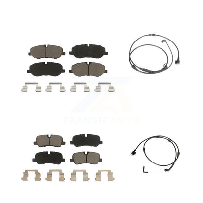 Ceramic Disc Brake Pad And Wear Sensor Front Rear Kit For Land Rover Range Sport