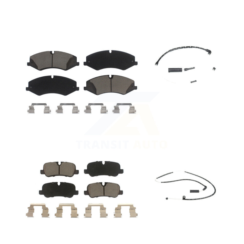 Ceramic Disc Brake Pads And Wear Sensors Front Rear Kit For Land Rover Range