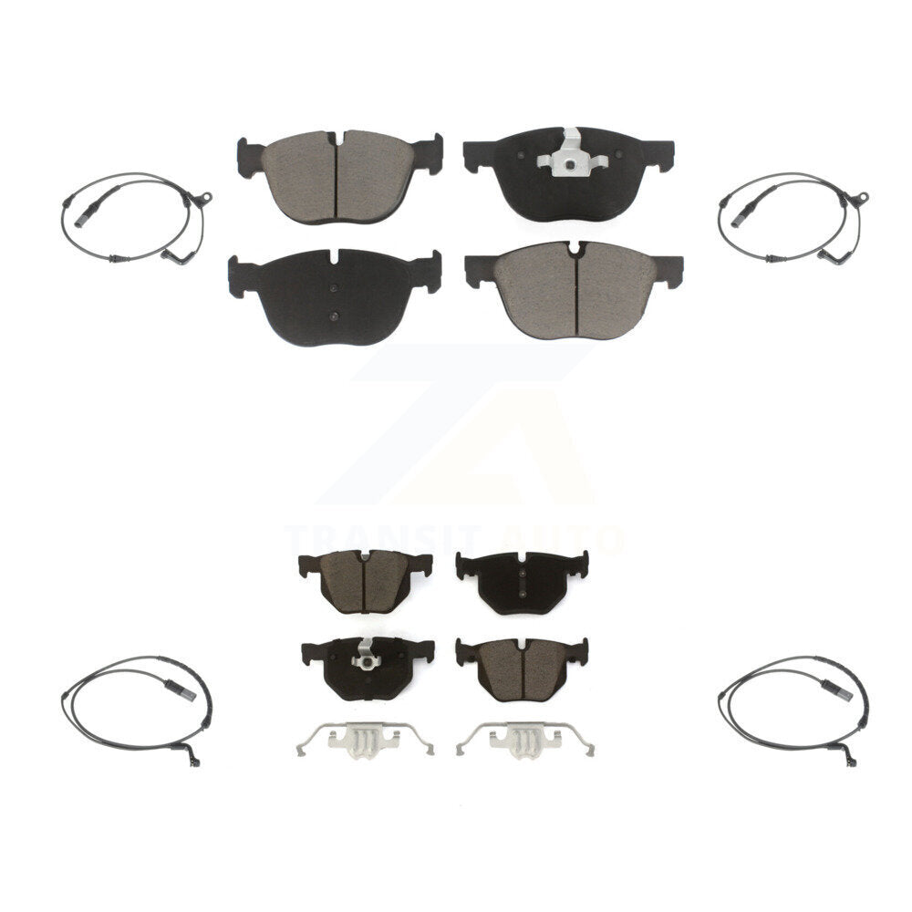 Ceramic Disc Brake Pads And Wear Sensors Front Rear Kit For BMW X5 X6