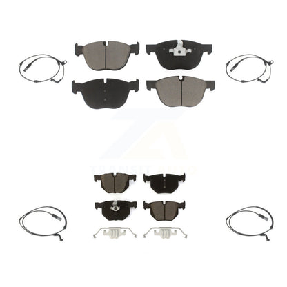 Ceramic Disc Brake Pads And Wear Sensors Front Rear Kit For BMW X5 X6