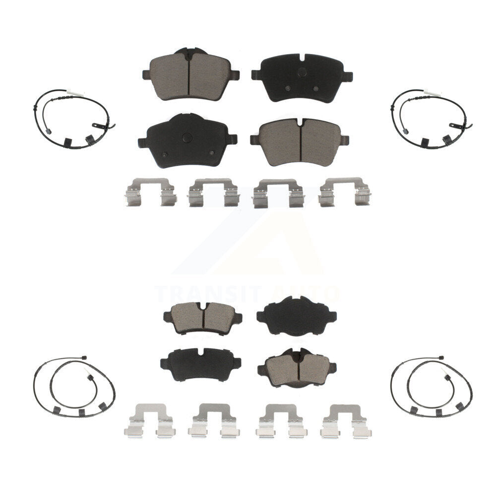 Ceramic Disc Brake Pads And Wear Sensors Front Rear Kit For Mini Cooper 1.6L