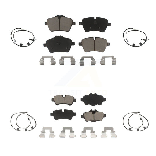 Ceramic Disc Brake Pads And Wear Sensors Front Rear Kit For Mini Cooper 1.6L
