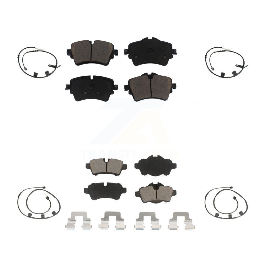 Ceramic Disc Brake Pads And Wear Sensor Front Rear Kit For 2015 Mini Cooper 1.6L