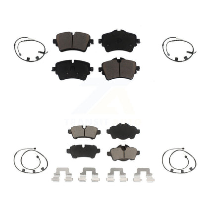 Ceramic Disc Brake Pads And Wear Sensor Front Rear Kit For 2015 Mini Cooper 1.6L