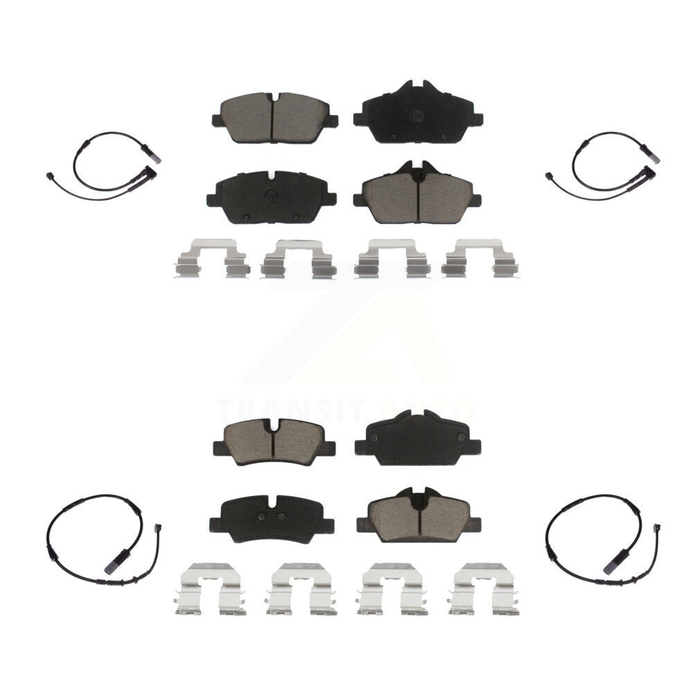 Ceramic Disc Brake Pads And Wear Sensors Front Rear Kit For Mini Cooper