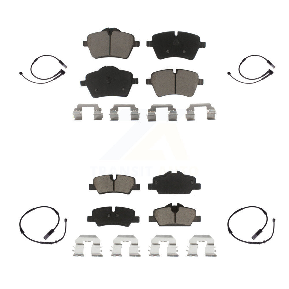 Ceramic Disc Brake Pads And Wear Sensors Front Rear Kit For Mini Cooper
