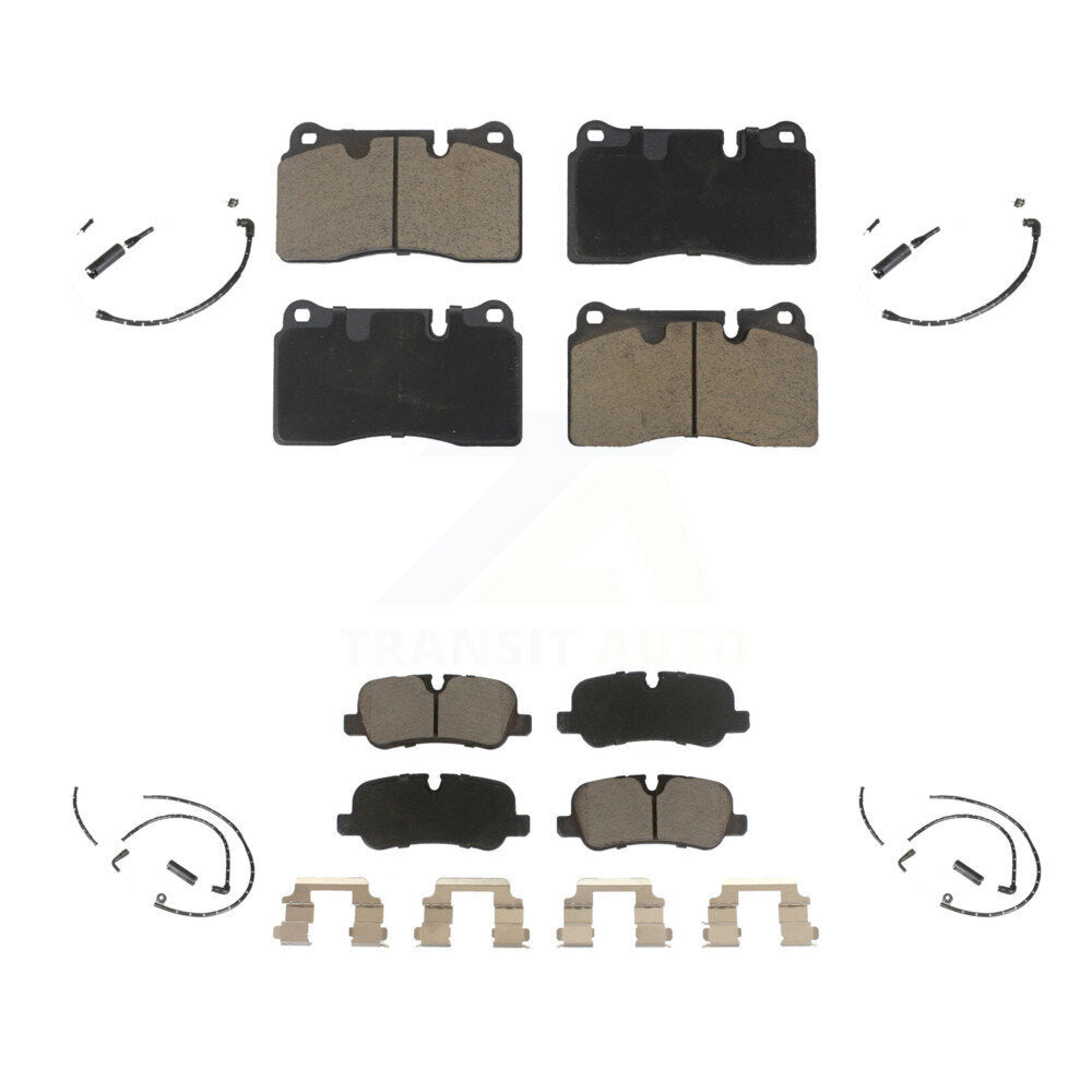 Ceramic Disc Brake Pads And Wear Sensors Front Rear Kit For Land Rover Range