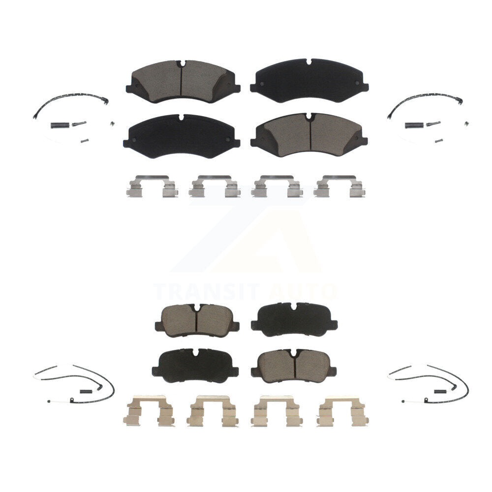 Ceramic Disc Brake Pads And Wear Sensors Front Rear Kit For Land Rover Range