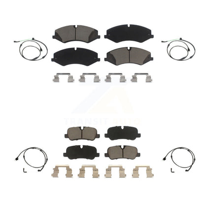 Ceramic Disc Brake Pads And Wear Sensors Front Rear Kit For Land Rover LR4