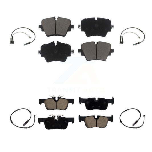 Ceramic Brake Pad & Wear Sensor Front Rear Kit For BMW X1 Mini Cooper Countryman