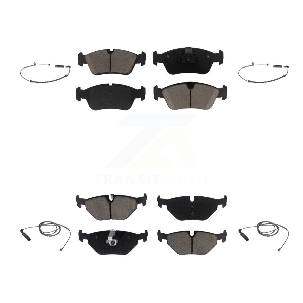 Ceramic Brake Pads Wear Sensor Front Rear Kit For BMW 325i 325Ci 320i 328i 323Ci