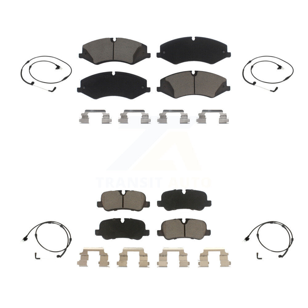Ceramic Disc Brake Pad And Wear Sensor Front Rear Kit For Land Rover Range Sport