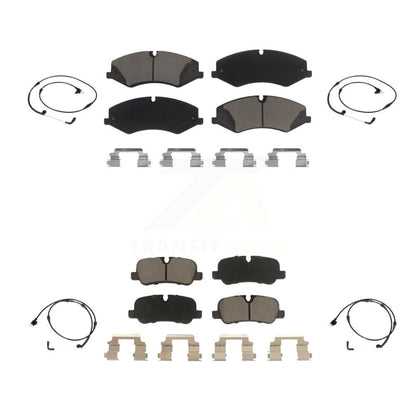 Ceramic Disc Brake Pad And Wear Sensor Front Rear Kit For Land Rover Range Sport