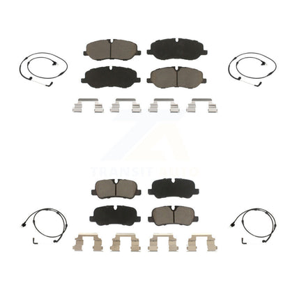 Ceramic Disc Brake Pad And Wear Sensor Front Rear Kit For Land Rover Range Sport