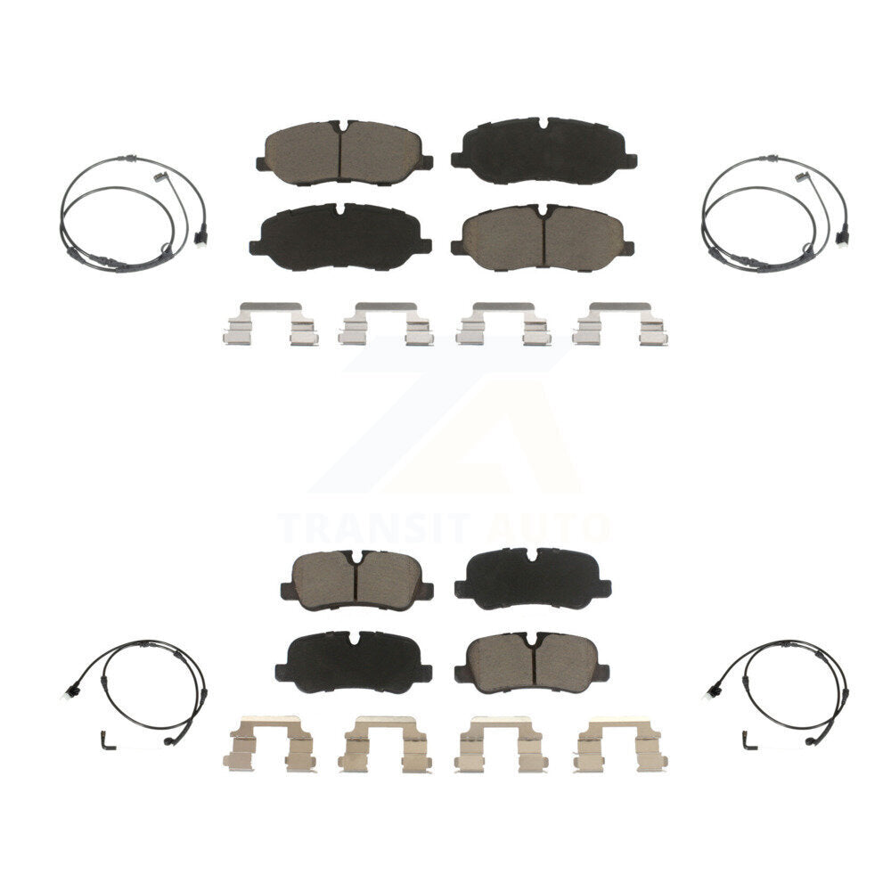 Ceramic Disc Brake Pad And Wear Sensor Front Rear Kit For Land Rover Range Sport