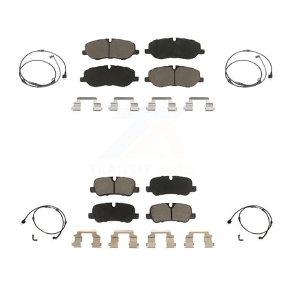 Ceramic Disc Brake Pad And Wear Sensor Front Rear Kit For Land Rover Range Sport