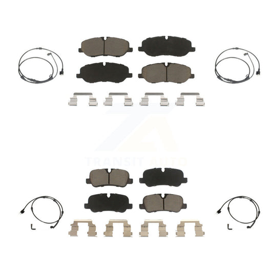 Ceramic Disc Brake Pad And Wear Sensor Front Rear Kit For Land Rover Range Sport