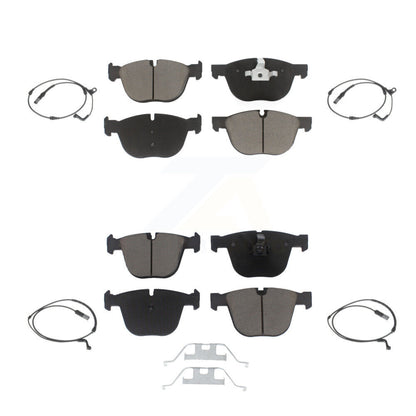 Ceramic Disc Brake Pads And Wear Sensors Front Rear Kit For BMW X5 X6