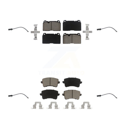 Ceramic Disc Brake Pads And Wear Sensors Front Rear Kit For Audi Q5 To 5 3 2015