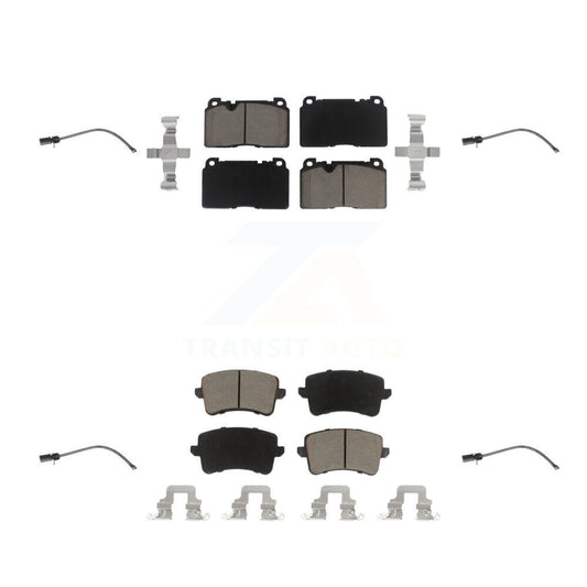 Ceramic Disc Brake Pads And Wear Sensors Front Rear Kit For Audi Q5 To 5 3 2015