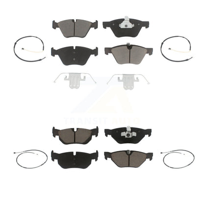 Ceramic Disc Brake Pads And Wear Sensor Front Rear Kit For 2012 BMW X1 xDrive28i