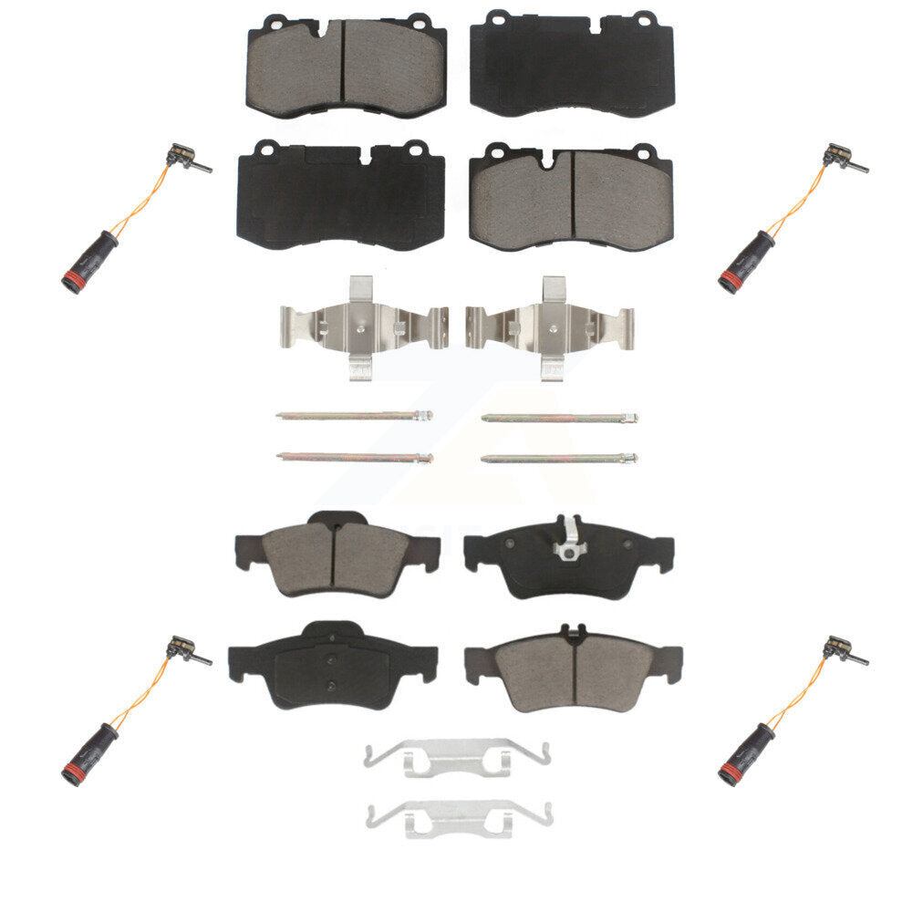 Ceramic Brake Pads Wear Sensor Front Rear Kit For 07-08 Mercedes-Benz SL550 5.5L