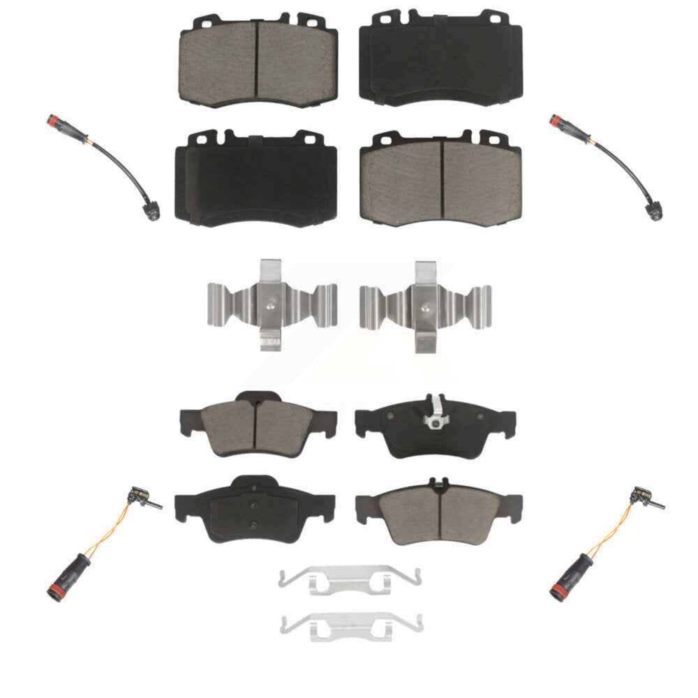 Ceramic Brake Pads Wear Sensor Front Rear Kit For 03-06 Mercedes-Benz SL500 5.0L