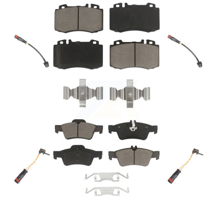 Ceramic Brake Pads Wear Sensor Front Rear Kit For 03-06 Mercedes-Benz SL500 5.0L