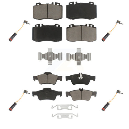 Ceramic Brake Pads Wear Sensor Front Rear Kit For Mercedes-Benz E350 SL500 SL550