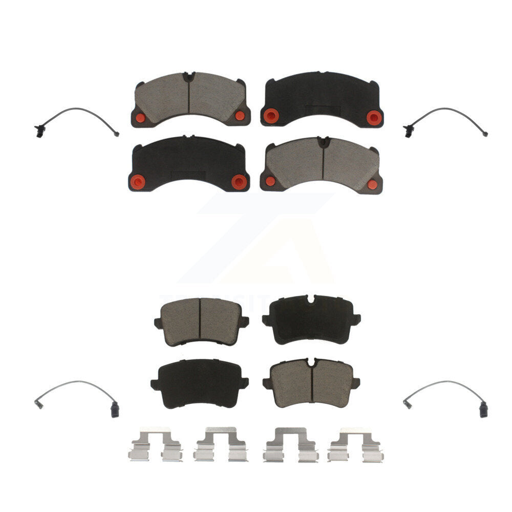 Ceramic Disc Brake Pads And Wear Sensors Front Rear Kit For Porsche Macan
