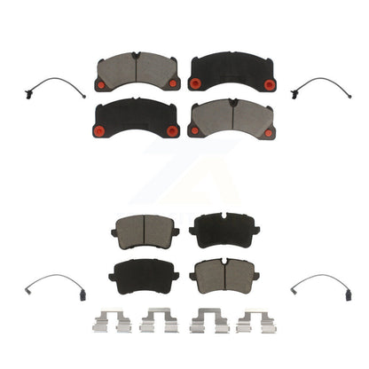 Ceramic Disc Brake Pads And Wear Sensors Front Rear Kit For Porsche Macan