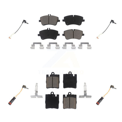 Ceramic Disc Brake Pads And Wear Sensors Front Rear Kit For Mercedes-Benz CLK320