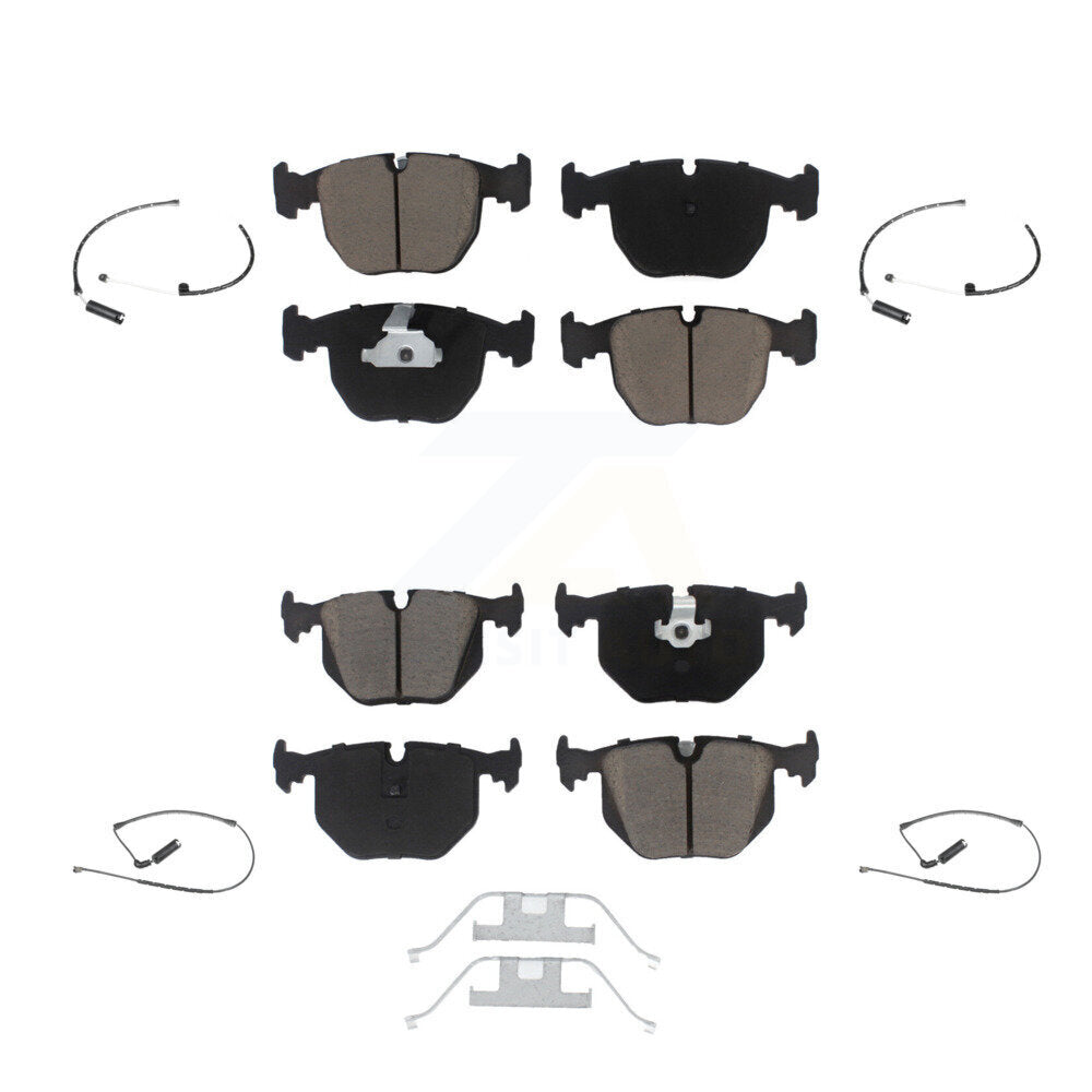 Ceramic Disc Brake Pads And Wear Sensors Front Rear Kit For BMW X5