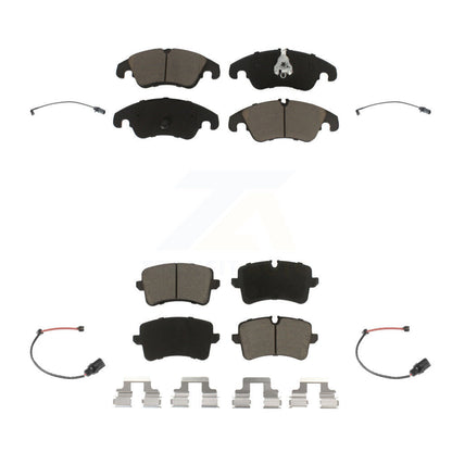 Ceramic Disc Brake Pads And Wear Sensors Front Rear Kit For 2012 Audi A6
