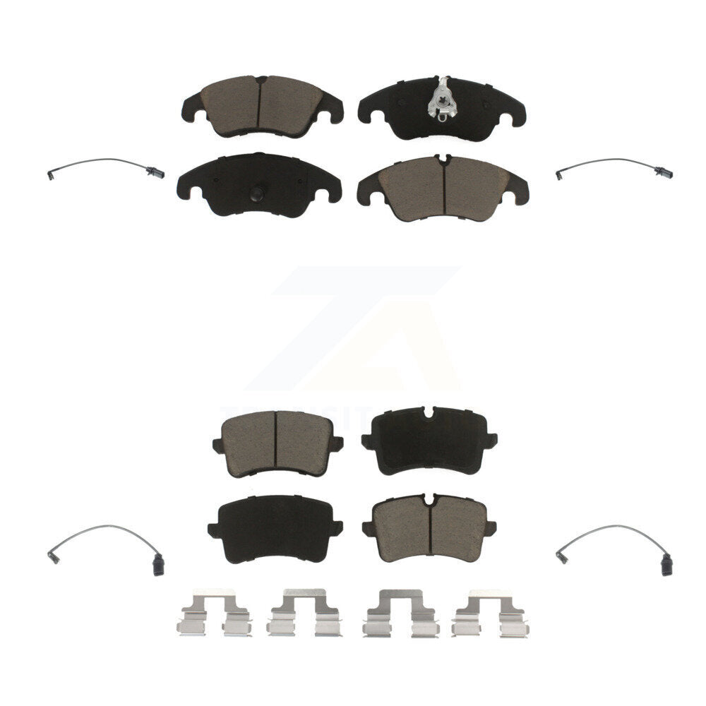 Ceramic Disc Brake Pads And Wear Sensors Front Rear Kit For Audi A6 Quattro