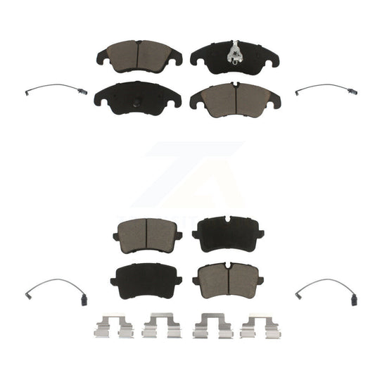 Ceramic Disc Brake Pads And Wear Sensors Front Rear Kit For Audi A6 Quattro